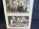 two old black and white photos of a group of children