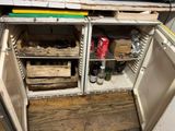 a small refrigerator that has a lot of food inside of it