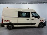 a white van that is parked inside of a building