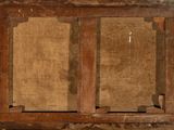 a picture of an old wooden window with a window pane