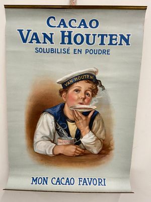tableau représentant un garçon en uniforme de marin en train de fumer une cigarette