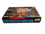 a box of uncharted waters on a white background