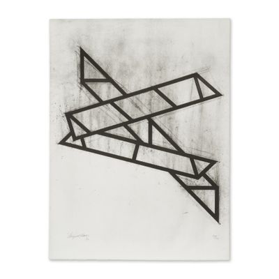 un dessin en noir et blanc représentant un avion sur une feuille de papier