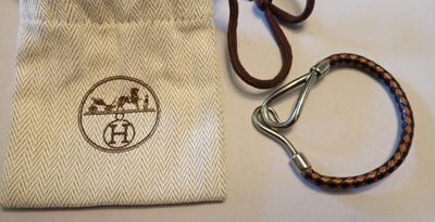 un gros plan sur un sac muni d'un porte-clés et d'une lanière