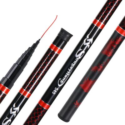 Lot de 2 cannes à pêche télescopique à coup SOUGAYILANG 630 …