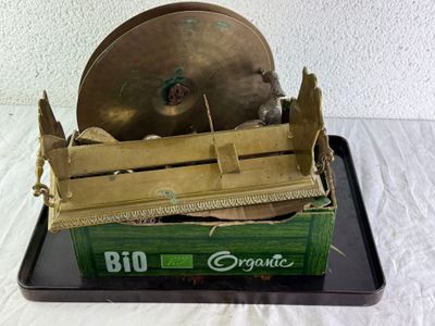 a box with a drum on top of it on a table