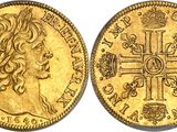 an image of a gold sovereign coin with a cross on it
