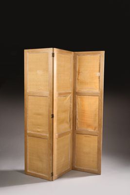 an image of a room divider with two doors open