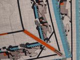 a close up of a piece of cloth with a design on it