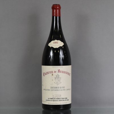 a bottle of wine that is sitting on a table