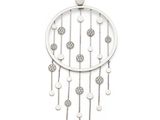 Pendentif « capteur de rêves » en argent sterling plaqué, orné de perles et de perles de verre