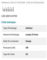 lampe à poser design Linea Verdace neuve en carton (photo 2)