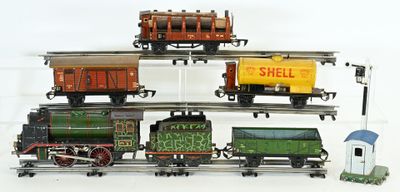 MARKLIN, échelle 0, rame marchandise, état proche du neuf, peinture bi - Photo 1