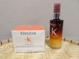 kerastasee hair oil with box on a wicker tray