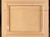 an image of a painting on a easel with a wooden frame