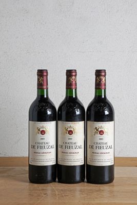 trois bouteilles de vin posées sur une table en bois