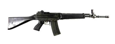 a close up of a gun on a white background with a white background
