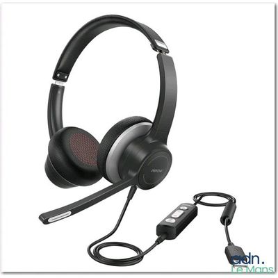 a close up of a headset with a microphone attached to it