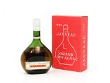 an image of a bottle of grand armagnac next to a red box