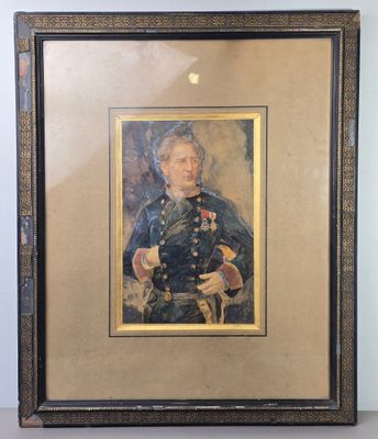 Photographie rehaussée représentant un officier.