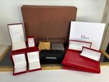 louis vuitton red leather case with matching watch and watch box