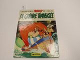 an old comic book with a picture of a man in a boat