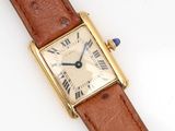 cartier a lady ' s 18ct gold wristwatch