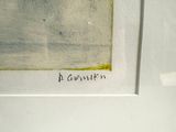 a picture of a painting in a white frame on the wall