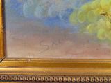 a picture of a painting of grapes in a gold frame