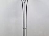floor lamp with a glass top and a metal base