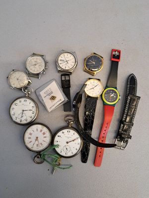 Trois montres de poche à boîtier en argent 800/1000e, 4 boîtiers et tr - Photo 1