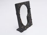 rectangular black frame with starfishs on it on a white background