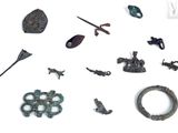 a lot of different items that are on a white surface