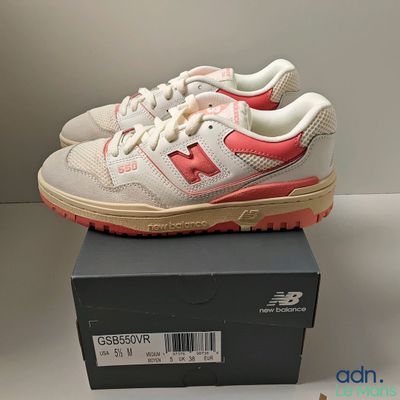 nike air force ii low top sneakers in white and pink