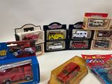 many different types of toy cars in the box