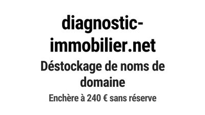 Nom de domaine diagnostic-immobilier.