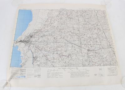 a map of a city on a white tablecloth