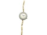 une image représentant une montre-bracelet pour femme montée sur un bracelet en or