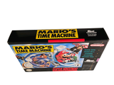 a cardboard box with a picture of mario kart ' s time machine on it