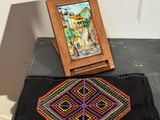 a picture of a picture of a picture of a cross on a table