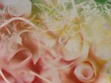 a picture of a painting of a woman with flowers in her hair