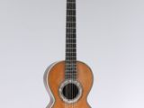 an image of a guitar hanging from a string on a wall