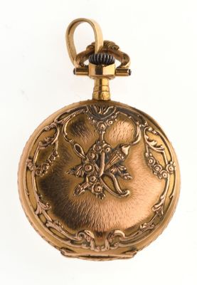 OMEGA - MONTRE de COL en or jaune 750 °/°° à double cuvette …