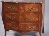 commode ancienne en bois avec dessus en marbre