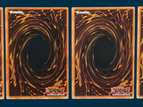 three cards with a picture of a black hole in the middle of them