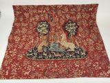 une image représentant une tapisserie sur laquelle figurent une femme et un homme