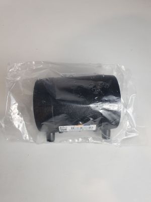 a small black object in a plastic bag on a table