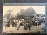 a black and white photo of a crowd of people