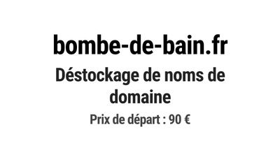 Nom de domaine bombe-de-bain.fr.