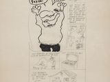 an image of a drawing of a man with speech bubbles above his head